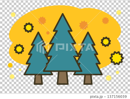 スギ花粉が飛散するのイラスト スギ花粉が飛散するのイラスト 137156039