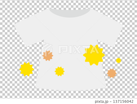 花粉と洗濯物のイラスト 137156042