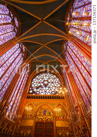 Stained glass windows of Saint Chapelle Stained glass windows of Saint Chapelle 137156373