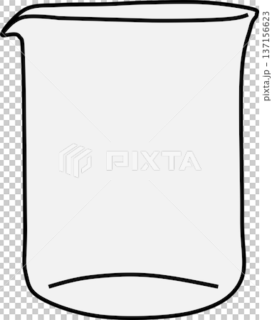 ビーカーのグラフィック素材イラスト	 137156623