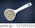 beautiful texture ripe of natural sunflower seeds on background 137157228