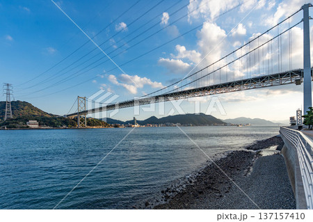 壇ノ浦から見た関門海峡 137157410