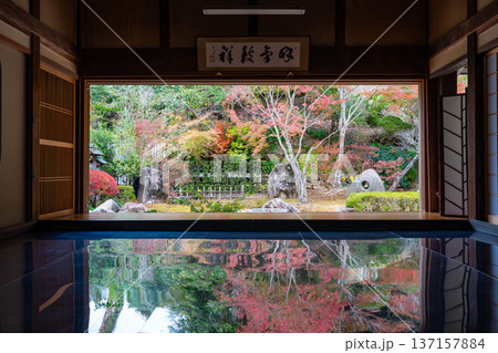 寿福寺の逆さ紅葉 137157884