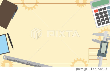 測定器具のフレームイラスト 137158393
