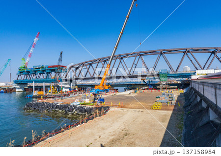 大阪市 阪神なんば線の淀川橋梁改築工事 2026年2月 大阪市 阪神なんば線の淀川橋梁改築工事 2026年2月 137158984