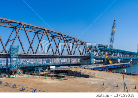 大阪市 阪神なんば線の淀川橋梁改築工事 2026年2月 大阪市 阪神なんば線の淀川橋梁改築工事 2026年2月 137159019