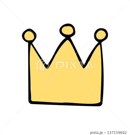 Vector hand drawn sketch doodle crown 137159682