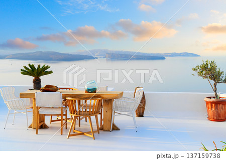 breakfast with caldera view breakfast with caldera view 137159738
