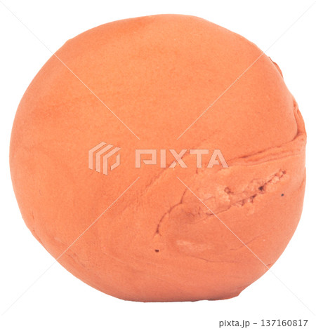 Clay sphere color orange ball 137160817
