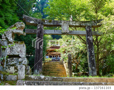 福岡県田川郡添田町今川沿いにある高木神社 137161103