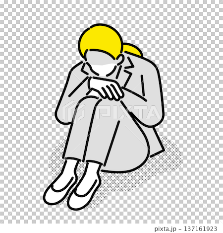 うつ病のビジネスウーマン 137161923