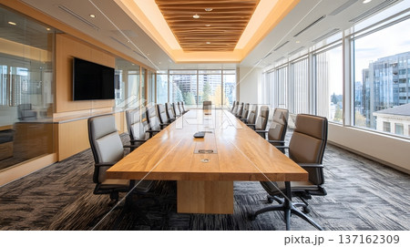 Performance report review executive meeting room natural light Performance report review executive meeting room natural light 137162309