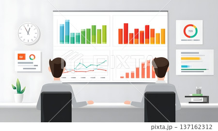 Marketing reporting and statistics dashboard corporate office Marketing reporting and statistics dashboard corporate office 137162312