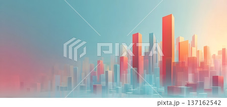 Corporate banner infographic background wide composition soft gradient 137162542