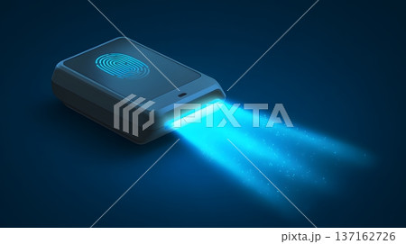 Clean flat design of a biometric scanner icon...のイラスト素材 [137162726] - PIXTA