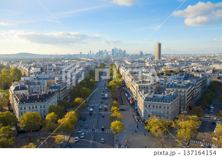 skyline of Paris from place de l toile, France skyline of Paris from place de l toile, France 137164154