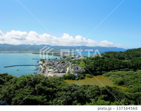 熊本県天草市嶺北 富岡城跡からの眺め 熊本県天草市嶺北 富岡城跡からの眺め 137164568