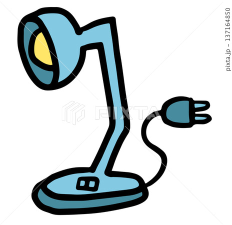 Hand drawn illustration of table lamp for home, house appliances, office supplies, table essentials, back to school, working, studying, retail, stores, department store, office icon, online shopping Hand drawn illustration of table lamp for home, house appliances, office supplies, table essentials, back to school, working, studying, retail, stores, department store, office icon, online shopping 137164850