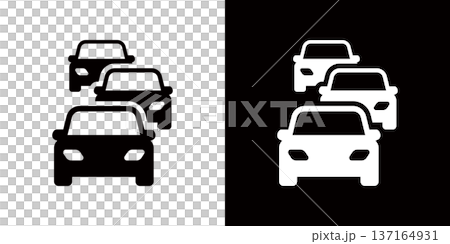 車の渋滞のアイコン,交通、交通量のアイコン 137164931