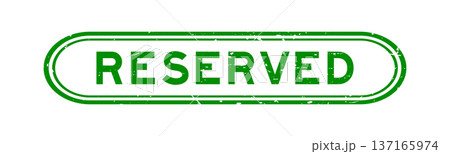 Grunge green reserved word rubber seal stamp on white background 137165974