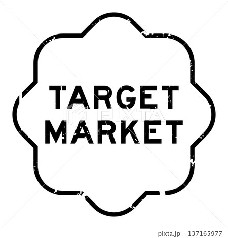 Grunge black target market word square rubber seal stamp on white background Grunge black target market word square rubber seal stamp on white background 137165977