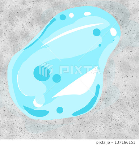 水たまりと地面 137166153