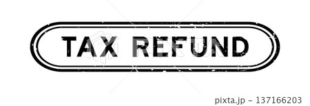 Grunge black vat refund word rubber seal stamp on white background 137166203