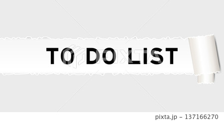 Ripped gray paper background that have word to do list under torn part 137166270