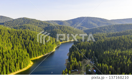 Summer view of Beglika Reservoir, Bulgaria. 137168210
