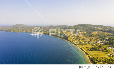Aerial view at the beach. 137168223