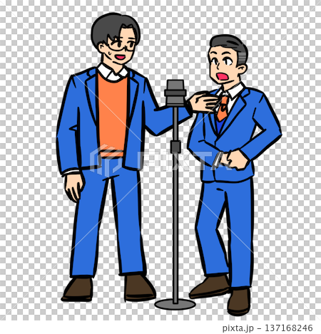 Illustration of a comedy duo 137168246