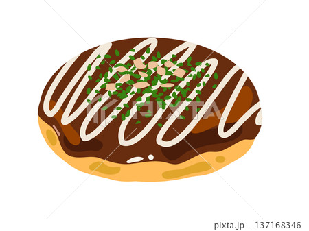 美味しそうなお好み焼き 137168346