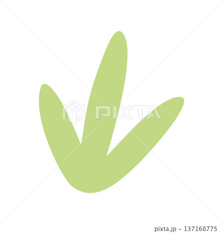 Green plant growing upward on white background 137168775