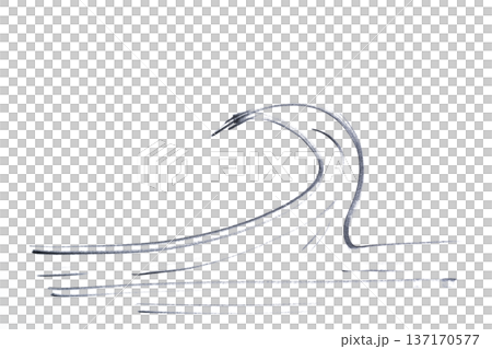 a sea wave drawn with a black marker a sea wave drawn with a black marker 137170577