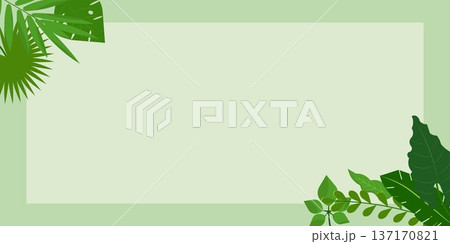 Tropical Green Leaves Background with Copy Space Natural Botanical Design Tropical Green Leaves Background with Copy Space Natural Botanical Design 137170821