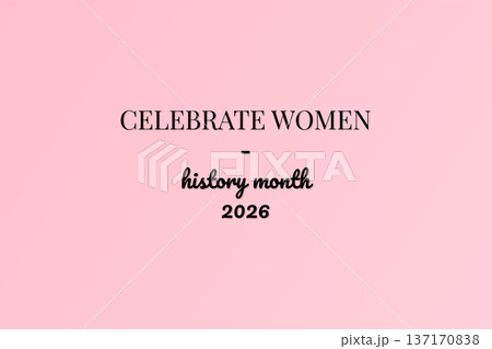 Celebrate Women History Month Pink Gradient 137170838