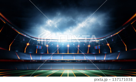 Football stadium at night Football stadium at night 137171038
