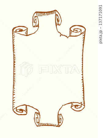 Old paper scroll. Vector drawing icon 137171091
