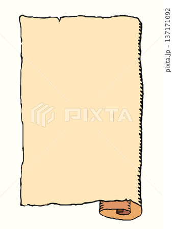 Old paper scroll. Vector drawing icon Old paper scroll. Vector drawing icon 137171092
