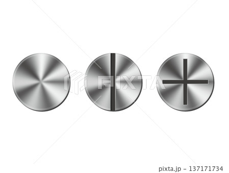 ヘアライン仕上げのステンレスビス 137171734