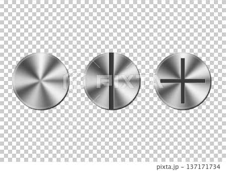 ヘアライン仕上げのステンレスビス 137171734