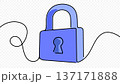 Padlock, lock, cybersecurity and security, graphic design. Privacy, protection, secure and safety, vector design and iilustration 137171888