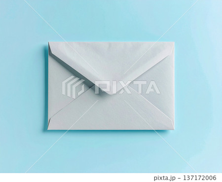 Empty template. Beige color. Post envelope in pastel colors. Design element. 137172006