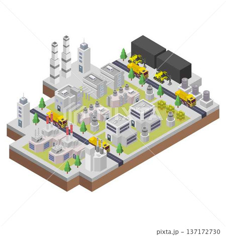 Isometric coal power plant 137172730