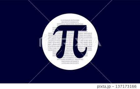 Pi day. Science Space Illustration. Iinfinitely concept 137173166