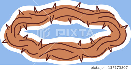 Crown of thorns Easter sticker Crown of thorns Easter sticker 137173807