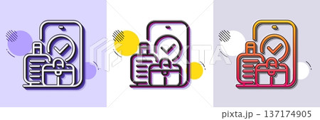 Carry-on baggage line icon. Halftone dotted pattern. Gradient icon with grain shadow. Travel handbag sign. Allowed luggage bag symbol. Line carry-on baggage icon. Various designs. Vector Carry-on baggage line icon. Halftone dotted pattern. Gradient icon with grain shadow. Travel handbag sign. Allowed luggage bag symbol. Line carry-on baggage icon. Various designs. Vector 137174905