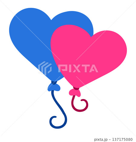 Hearts shaped balloons for romantic designs. Hearts shaped balloons for romantic designs. 137175080