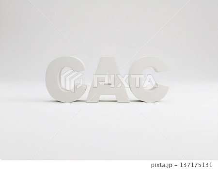 CAC（顧客獲得コスト）/ Word Object Illustration 137175131