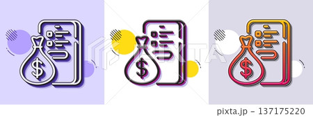 Money line icon. Halftone dotted pattern. Gradient icon with grain shadow. Invest application sign. Phone trade symbol. Line money icon. Various designs. Vector Money line icon. Halftone dotted pattern. Gradient icon with grain shadow. Invest application sign. Phone trade symbol. Line money icon. Various designs. Vector 137175220
